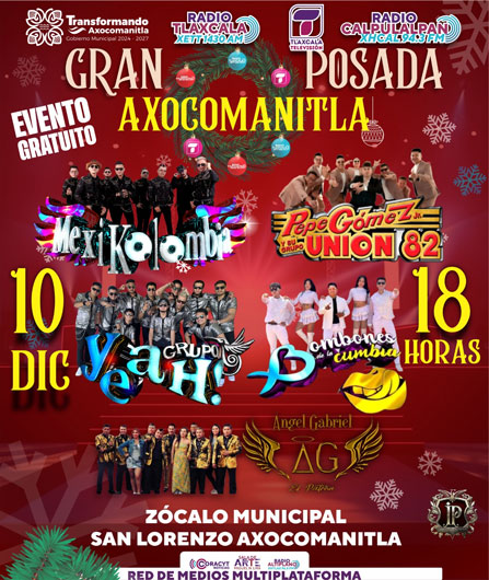 Llegará la tercera Gran Posada de Radio Tlaxcala y Tlaxcala Televisión a Axocomanitla