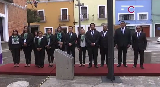 Inician ceremonias de izamiento y arrió del lábaro patrio 