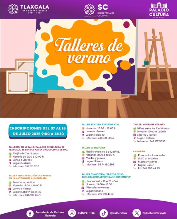 Invita SC a verano cultural con cursos artísticos en todo el estado