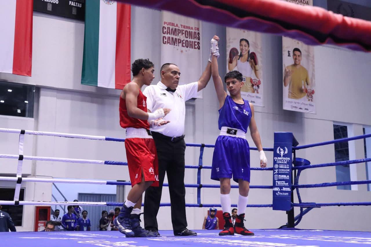 Tlaxcala inicia con fuerza en boxeo y avanza a cuartos de final en la Olimpiada Conade 2025