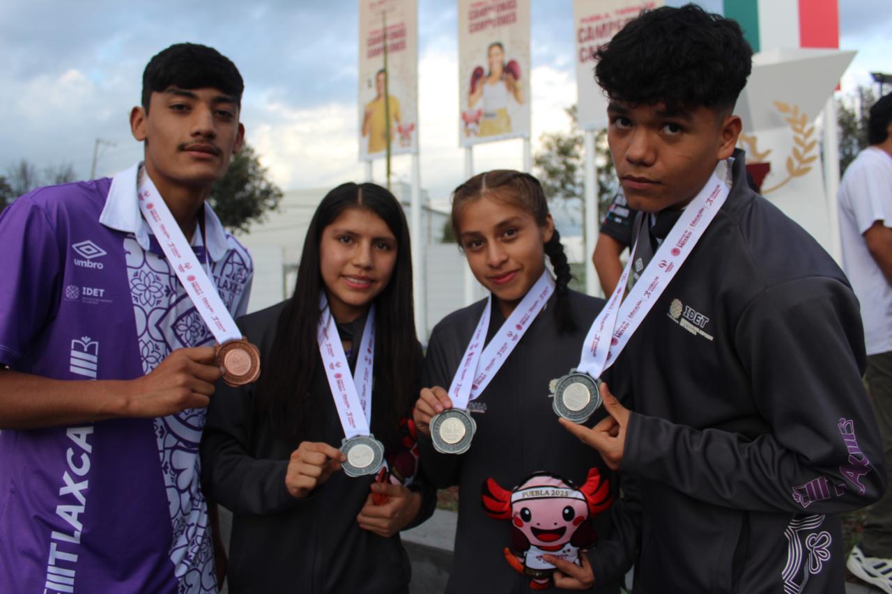 Tlaxcala cierra participación en boxeo con tres medallas de plata en la Olimpiada Nacional Conade 2025