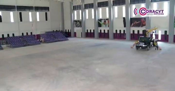 Inició el montaje para la gimnasia de trampolín de la Olimpiada Nacional 2025