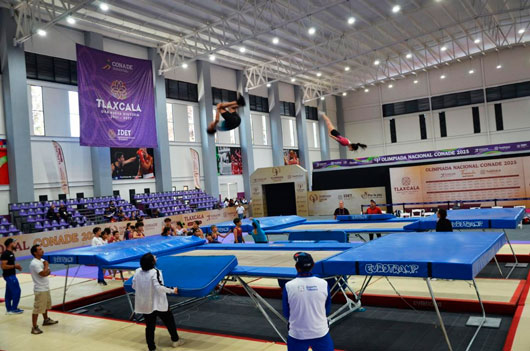 Tlaxcala, sede de talla mundial para la gimnasia de trampolín, afirman delegaciones deportivas