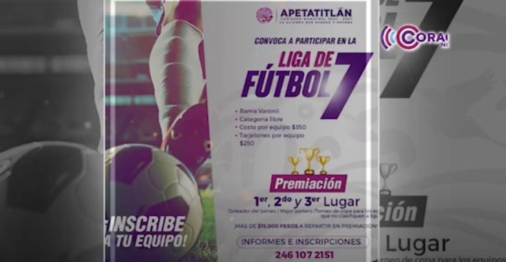 Inició la “Liga de Futbol 7” en Apetatitlán 