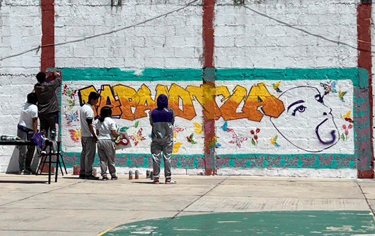 Con exposición de grafiti, impulsan el arte urbano entre estudiantes del COBAT
