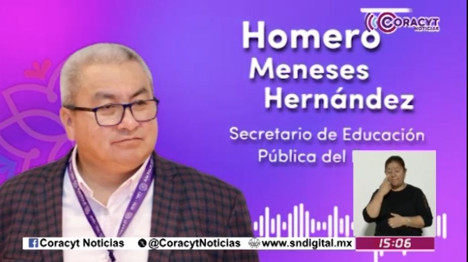 En entrevista, el secretario de Educación Pública del estado, Homero Meneses Hernández