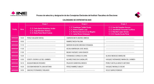 INE publica resultados de pruebas de competencias gerenciales y calendario de entrevistas de aspirantes al ITE