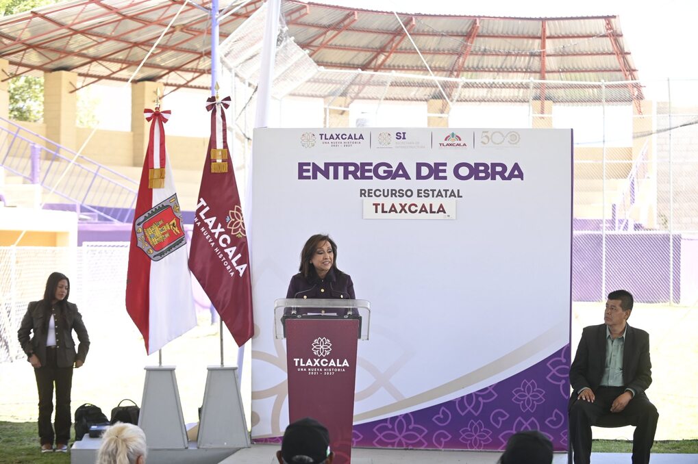 Entregó gobierno estatal la rehabilitación de Unidad Deportiva de Ixtulco, Tlaxcala