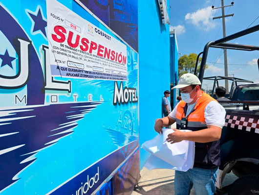 Realiza Coeprist operativo de verificación en hoteles y moteles de cinco municipios