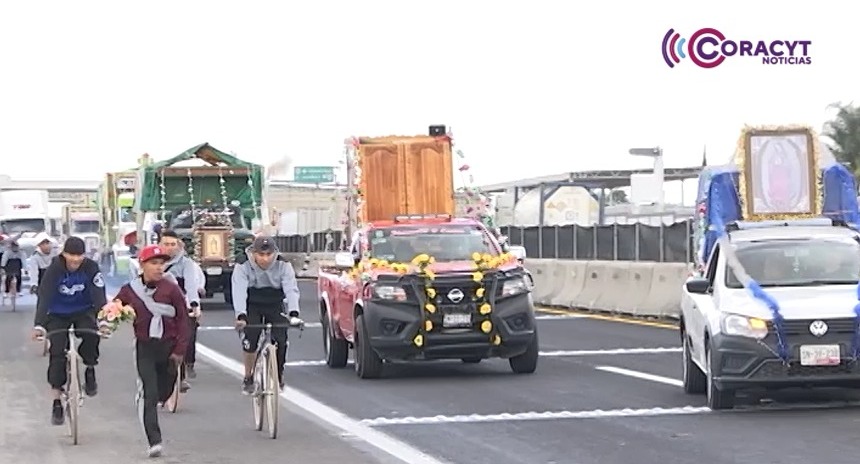 Recibe Calpulalpan a miles de peregrinos que viajan hacia la Basílica de Guadalupe