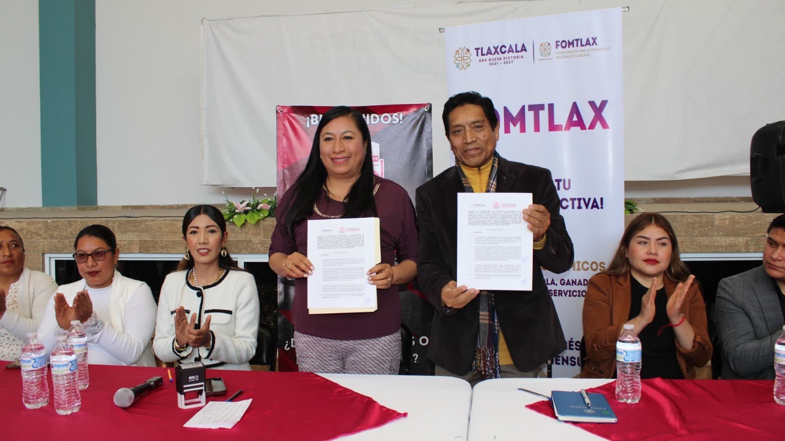 Firma FOMTLAX convenio de colaboración con el ayuntamiento de Tlaltelulco 