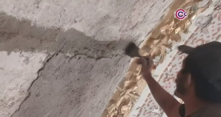 Avanzan trabajos de rehabilitación en la parroquia de Nuestra Señora Santa Ana