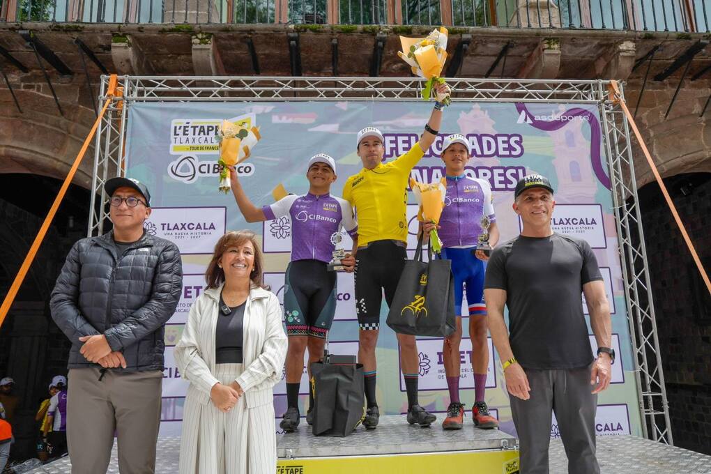 Premió gobernadora Lorena Cuéllar a ganadores de L’Étape Tlaxcala by Tour de France