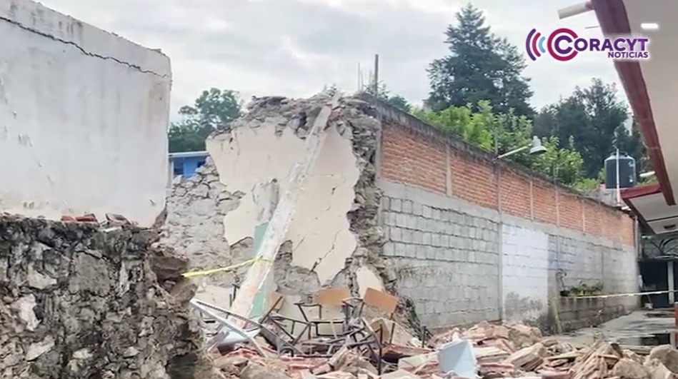 Sin daños estructurales Jardín de Niños “María Montessori” de Chimalpa, Totolac