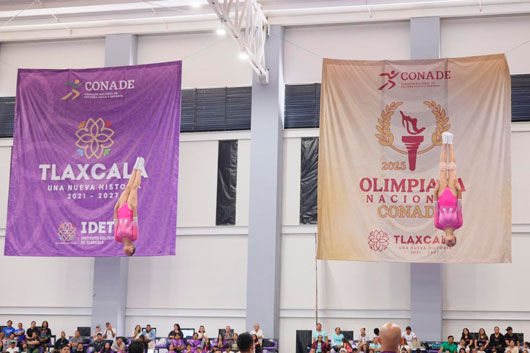 Tlaxcala sube al podio en el segundo día de gimnasia de trampolín en la Olimpiada Nacional Conade 2025
