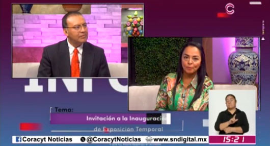 En el estudio de “Coracyt Noticias”, la directora del AGHET, Mayra Vázquez Velázquez