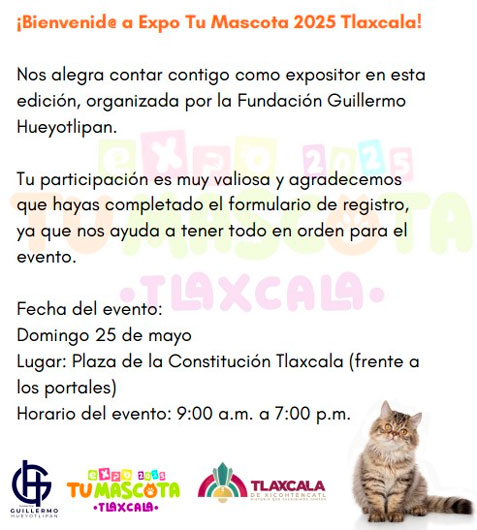 Realizan Expo Tu Mascota 2025 Tlaxcala; evento por el bienestar animal, respaldado por Tlaxcala capital