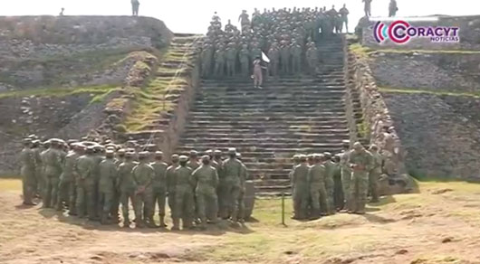 Cadetes del Heroico Colegio Militar visitaron Xochitécatl-Cacaxtla