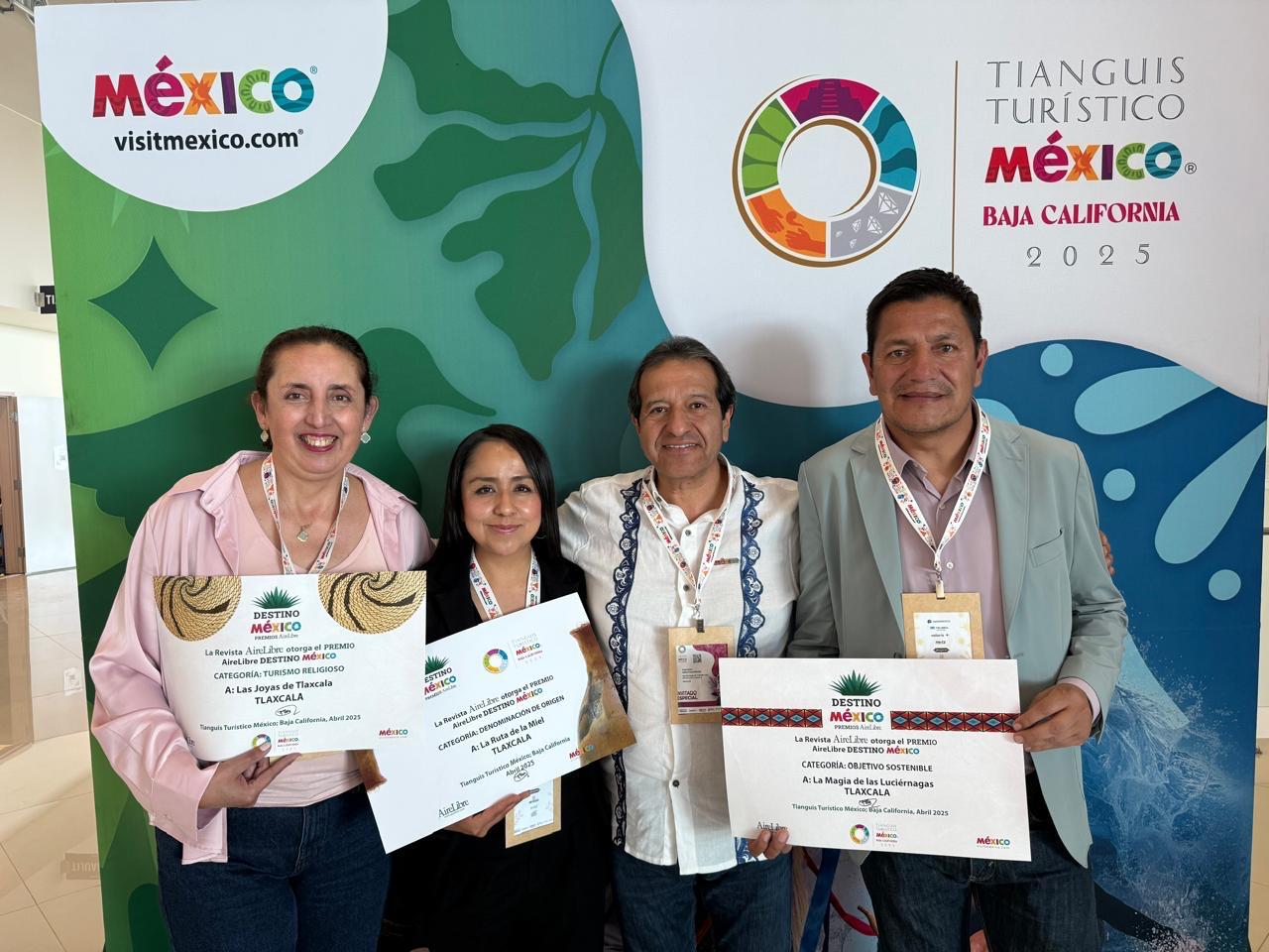 Recibe Tlaxcala tres premios por Atractivos Turísticos