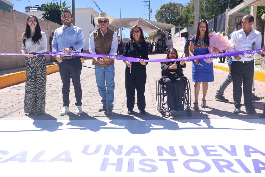 Rehabilitó gobierno estatal la calle “Los Misterios” en Yauhquemehcan