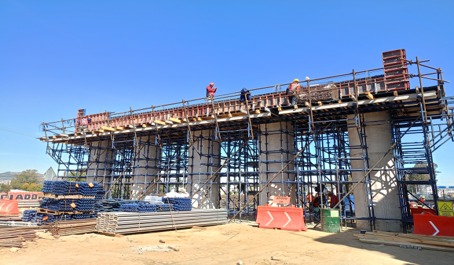 Construcción del distribuidor vial Santa Ana en Tlaxcala presenta un avance del 40 por ciento