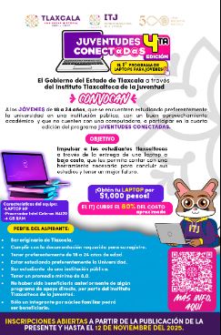 ¡Participa en el del programa “Juventudes Conectadas”!