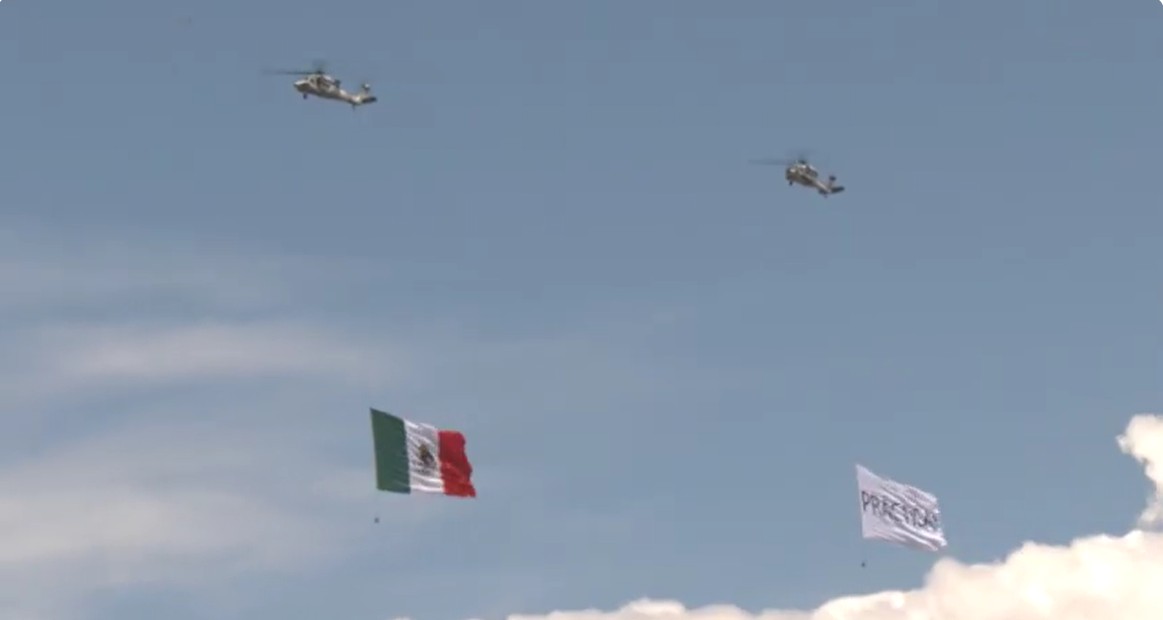 Soldados del aire surcan cielo tlaxcalteca en ensayos del Día de la Independencia
