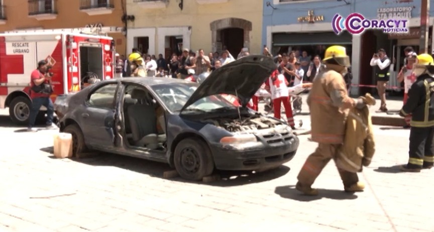 Fortalecen tlaxcaltecas la cultura de la prevención con simulacro
