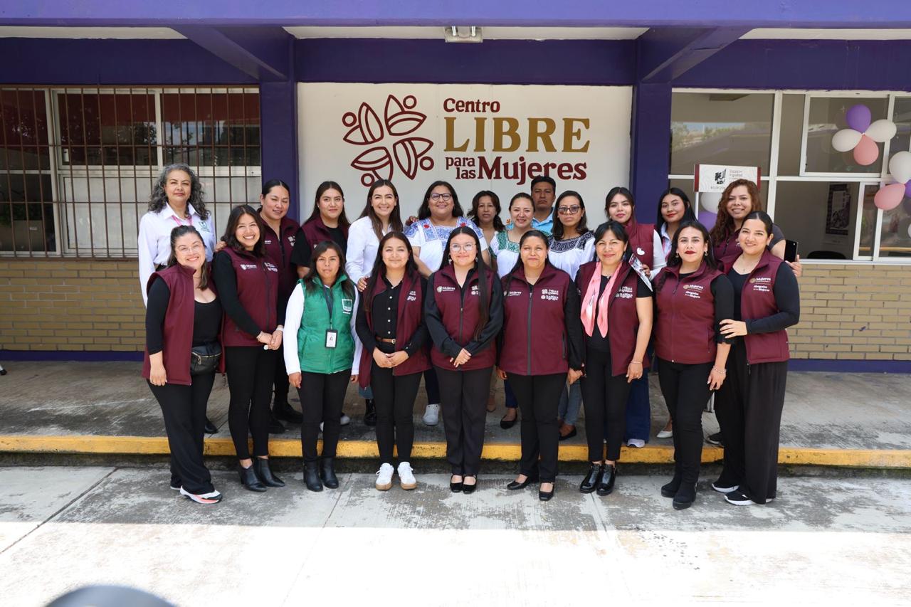 Citlalli Hernández inaugura Centro Libre para las Mujeres en San Pablo del Monte