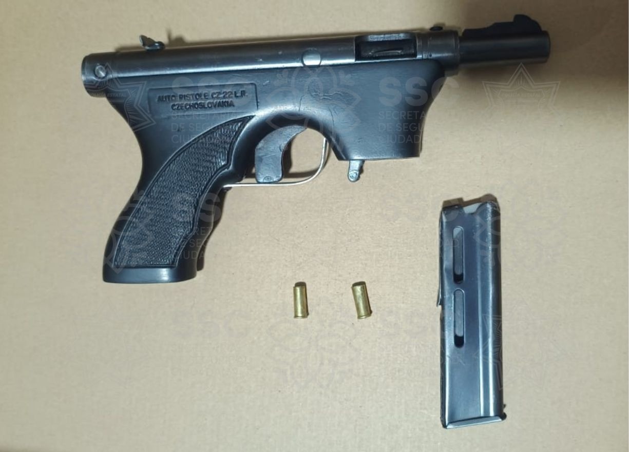 Asegura SSC a sujeto por portación ilegal de arma de fuego