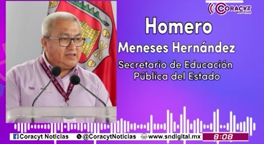 Entrevista con el secretario de Educación Pública del Estado, Homero Meneses Hernández