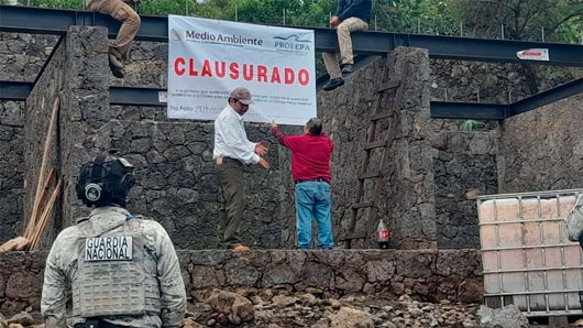 Clausuran construcciones irregulares dentro del Área Protegida “El Tepozteco”