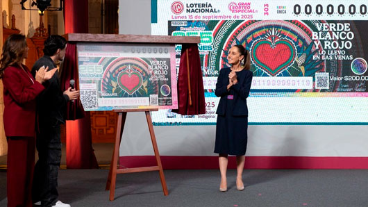  Invita  Claudia Sheinbaum Pardo a participar en el sorteo “México con M de Migrante” de la Lotería Nacional