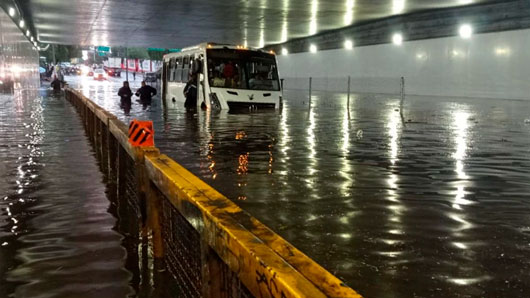 Lluvia anega parte de la CDMX