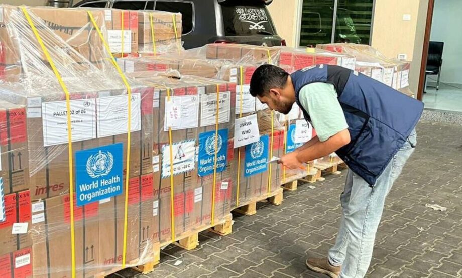 OMS entrega primer paquete de ayuda médica en Gaza