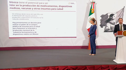 Anuncia Claudia Sheinbaum plan para impulsar inversión y producción de medicamentos