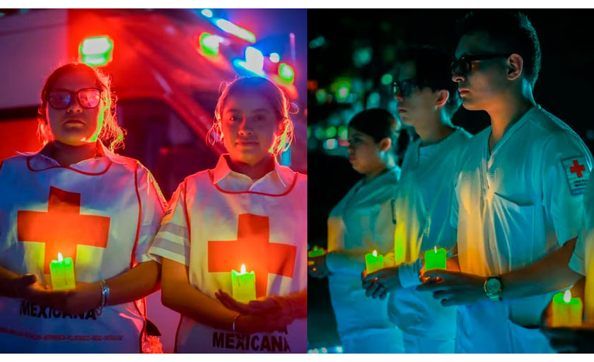 Cruz Roja Mexicana rinde homenaje a víctimas de tránsito