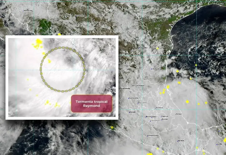 Tormenta tropical 'Raymond' se forma en costas de Guerrero