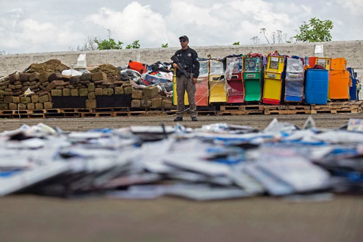 Aseguran en Chiapas 41 máquinas tragamonedas para reducir puntos de reclutamiento