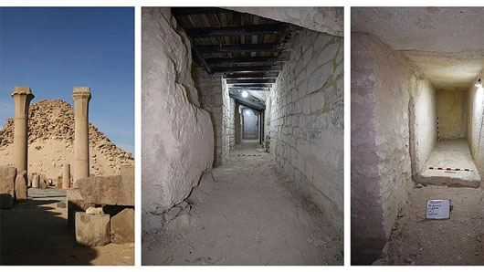 Arqueólogos hallan cámaras ocultas en pirámide egipcia de Sahura