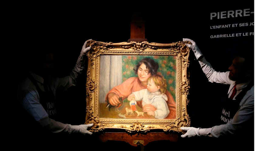 Subastan obra desconocida de Renoir por 1.8 millones de euros en París