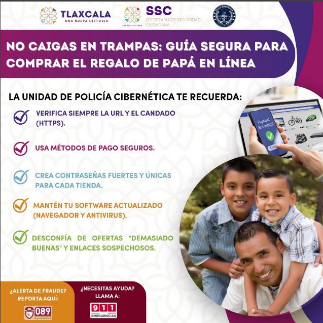 Evita fraudes y protege tus compras en línea por el día del padre: SSC