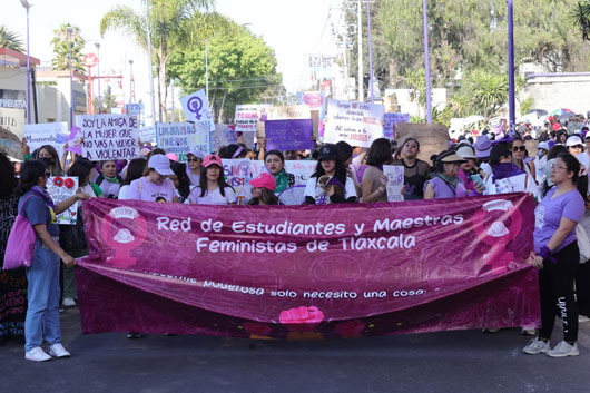 Jornada del 8m en Tlaxcala concluye con saldo blanco