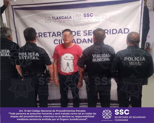 La SSC, en coordinación con policía municipal de Chiautempan, recuperan vehículo con reporte de robo