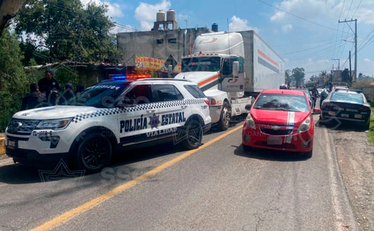 SSC recupera un tractocamión con reporte de robo en Panotla