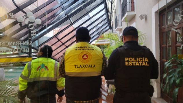 CEPC y otras corporaciones dan atención por lluvias en Tlaxcala este domingo