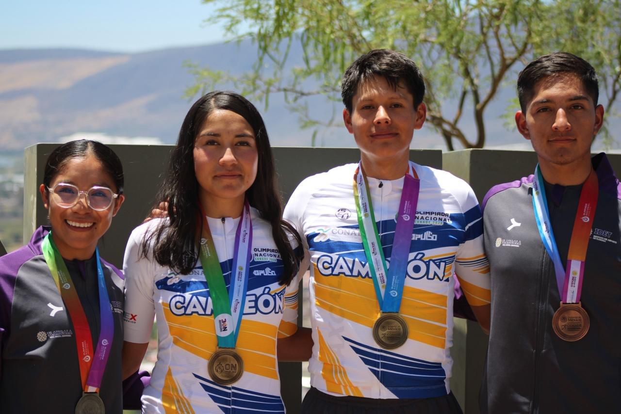 Cuatro medallas para Tlaxcala en ciclismo contrarreloj de Olimpiada Nacional