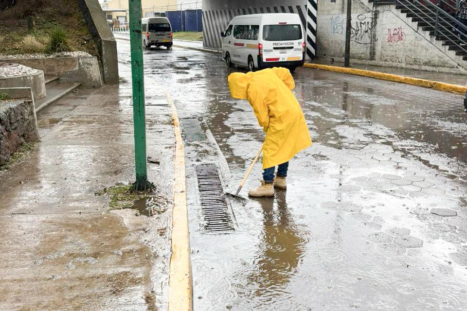 Sin afectaciones graves gracias a trabajo preventivo, gobierno municipal de Tlaxcala responde a lluvia este lunes