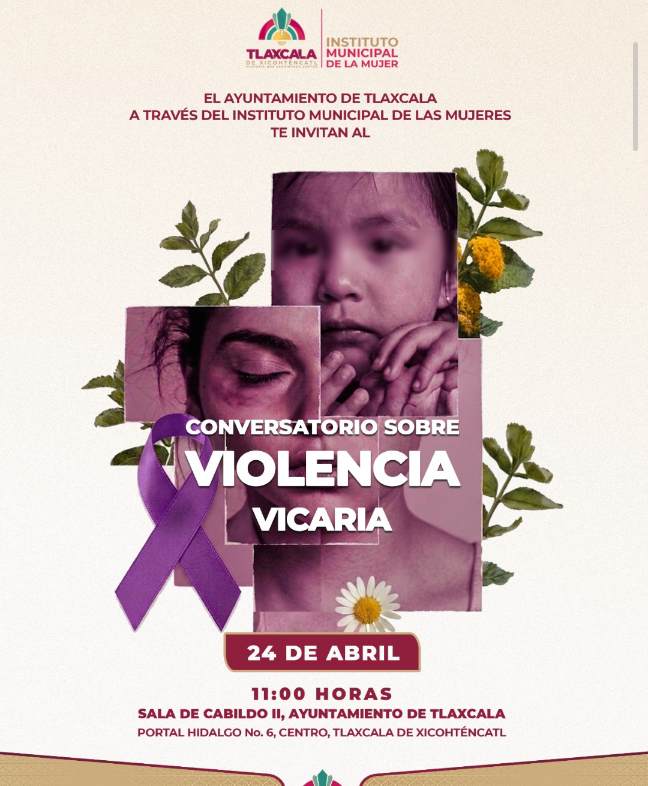 Ayuntamiento de Tlaxcala invita al conversatorio sobre violencia vicaría