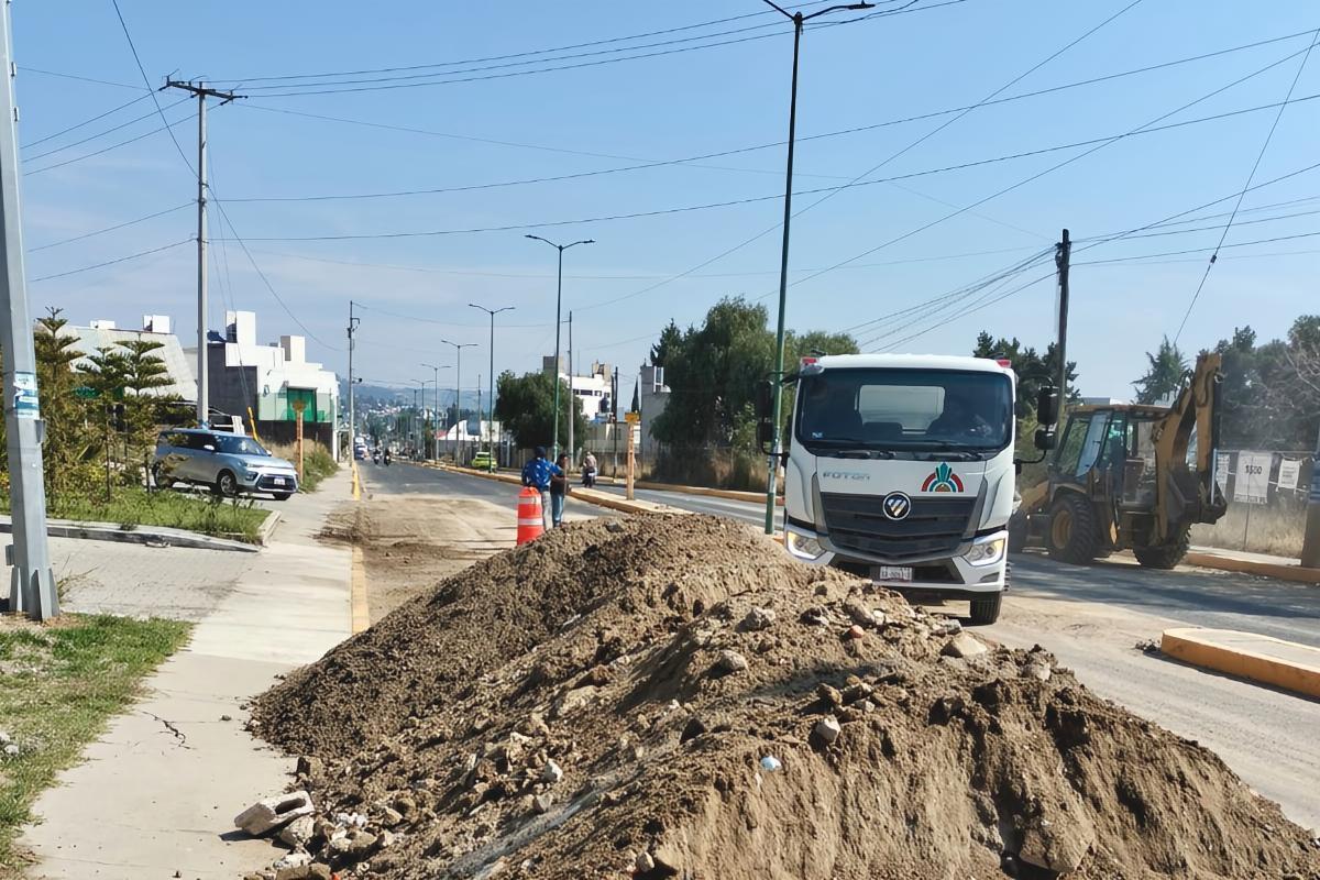 Continúa la Capam con acciones focalizadas para atender afectaciones por granizo y lluvia ahora en Bulevar Gasoducto